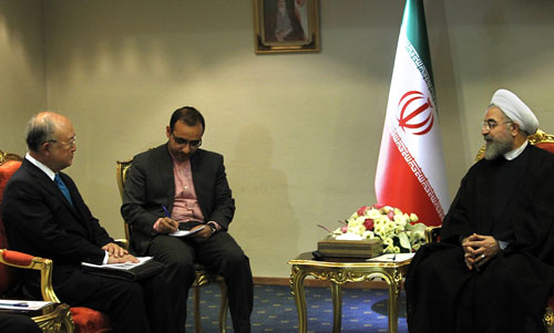 آمانو با روحانی دیدار کرد آمانو با روحانی دیدار کرد