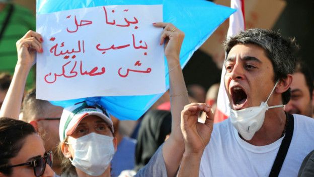 معترضان وزارت محیط زیست لبنان را اشغال کردند معترضان وزارت محیط زیست لبنان را اشغال کردند