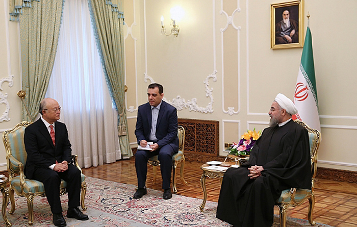 (تصاویر) دیدار آمانو با روحانی