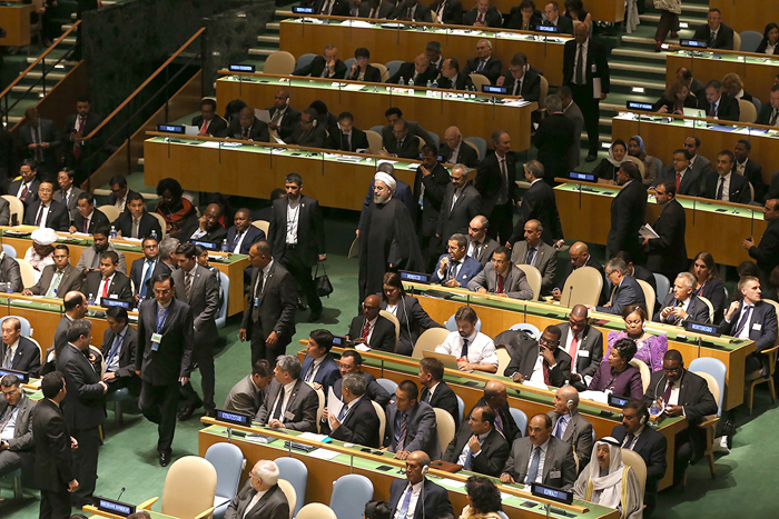 (تصاویر) روحانی در مقر سازمان ملل (تصاویر) روحانی در مقر سازمان ملل