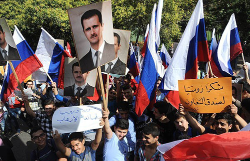(تصاویر) راهپیمایی حامیان پوتین در دمشق (تصاویر) راهپیمایی حامیان پوتین در دمشق