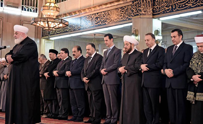(تصاویر) بشار اسد در مراسم میلاد پیامبر(ص) (تصاویر) بشار اسد در مراسم میلاد پیامبر(ص)