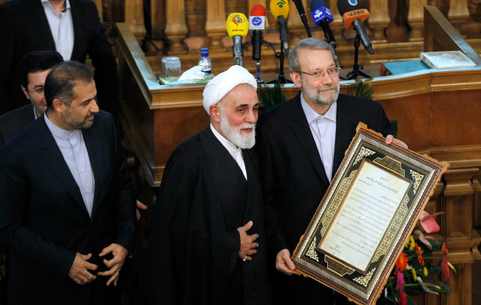 تقدیر علی لاریجانی از ناطقنوری تقدیر علی لاریجانی از ناطقنوری