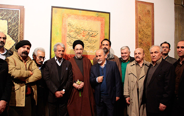 (تصاویر) سیدمحمد خاتمی در نمایشگاه خط (تصاویر) سیدمحمد خاتمی در نمایشگاه خط