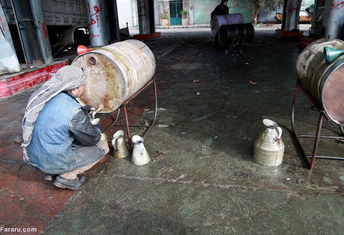 (تصاویر) تجارت نفتی داعش در سوریه