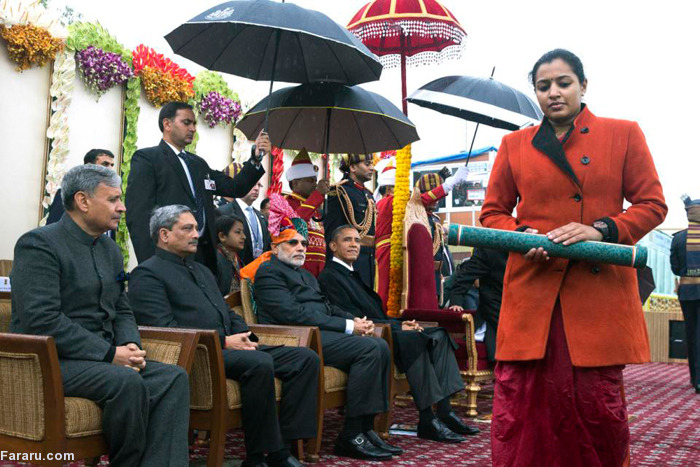 (تصاویر) متن و حواشی حضور اوباما در روز جمهوری هند