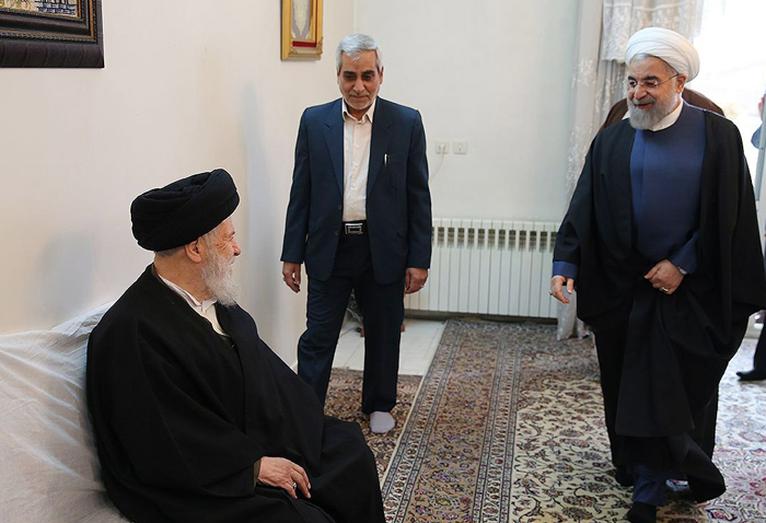 (تصاویر) دیدار روحانی با علما و مراجع قم (تصاویر) دیدار روحانی با علما و مراجع قم