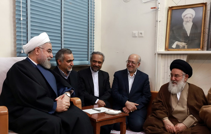 (تصاویر) دیدار روحانی با علما و مراجع قم (تصاویر) دیدار روحانی با علما و مراجع قم