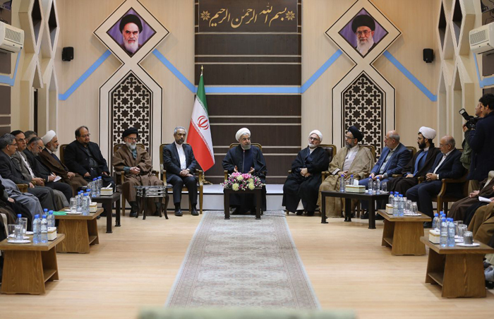 (تصاویر) دیدار روحانی با علما و مراجع قم (تصاویر) دیدار روحانی با علما و مراجع قم