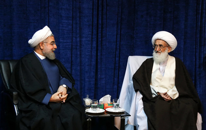 (تصاویر) دیدار روحانی با علما و مراجع قم (تصاویر) دیدار روحانی با علما و مراجع قم