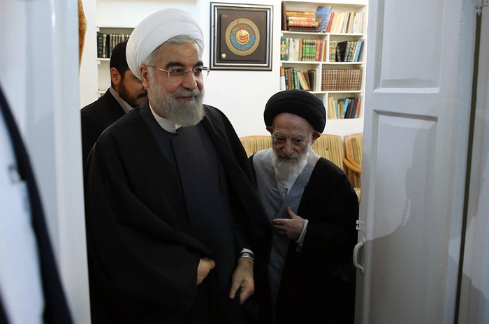 (تصاویر) دیدار روحانی با علما و مراجع قم (تصاویر) دیدار روحانی با علما و مراجع قم