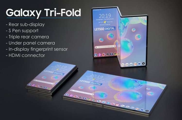 گوشی گلکسی Tri-Fold سامسونگ با نمایشگر سه گانه
