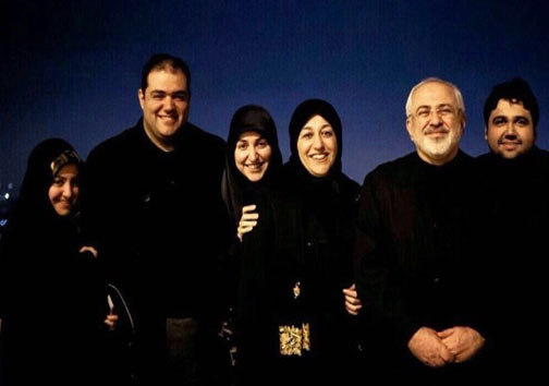 خانواده محمدجواد ظریف در یک قاب خانواده محمدجواد ظریف در یک قاب