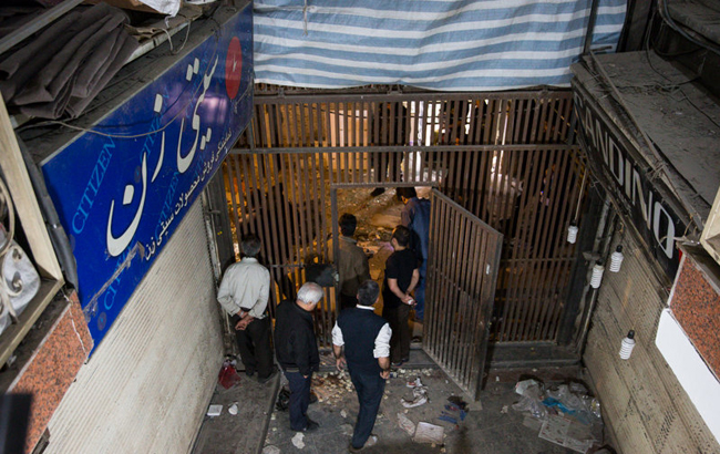 (تصاویر) انفجار در بازار تهران