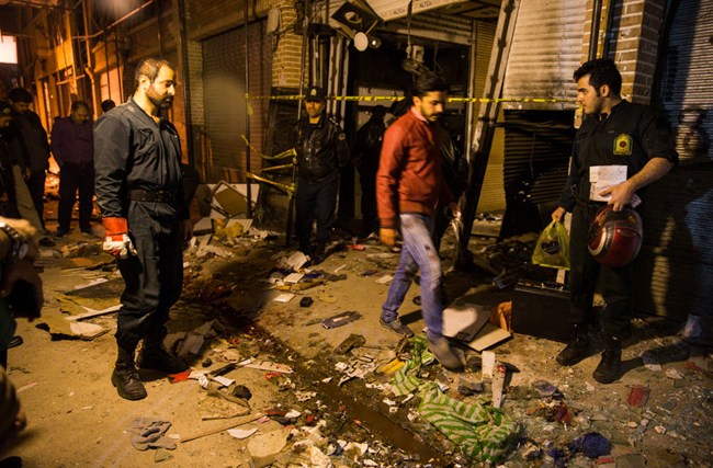 (تصاویر) انفجار در بازار تهران