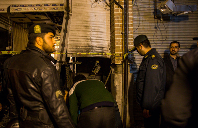 (تصاویر) انفجار در بازار تهران