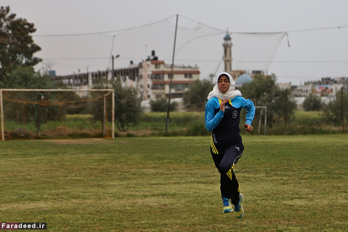(تصاویر) دختری که برای فلسطین می‌دود