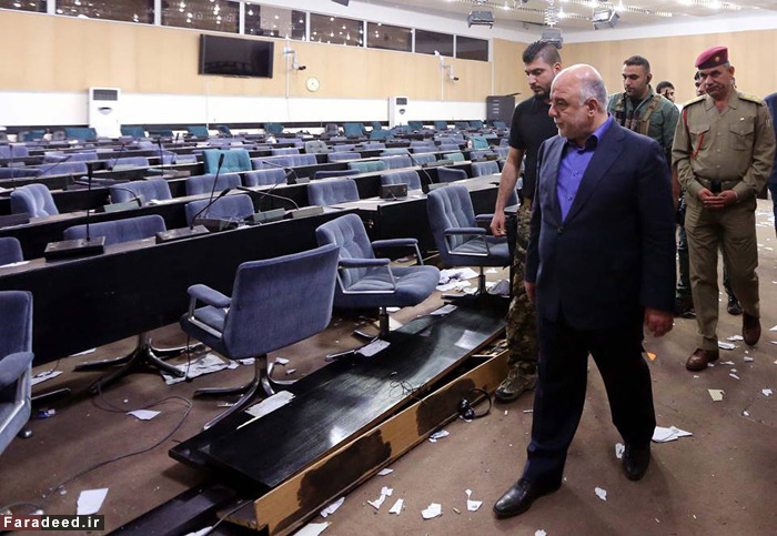 (تصاویر) بازدید العبادی از پارلمان پس از حمله (تصاویر) بازدید العبادی از پارلمان پس از حمله