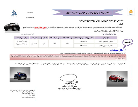 جزییات پیش فروش دوباره رنو ساندرو جزییات پیش فروش دوباره رنو ساندرو