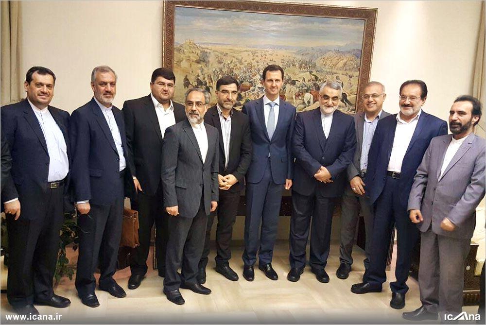 عکس یادگاری نماینده مجلس با بشار اسد