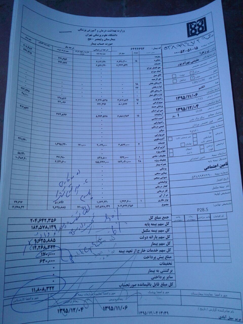 تلافی رئیس بیمارستان به خاطر خبری شدن خطای پزشکی تلافی رئیس بیمارستان به خاطر خبری شدن خطای پزشکی