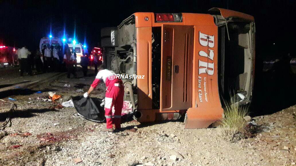 واژگونی مرگبار اتوبوس دانش آموزان دختر واژگونی مرگبار اتوبوس دانش آموزان دختر