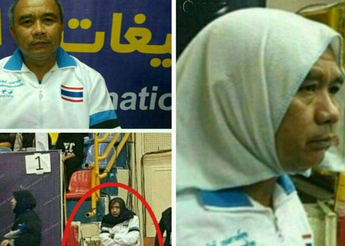 جنجال مرد روسری پوش در مسابقات بانوان! جنجال مرد روسری پوش در مسابقات بانوان!