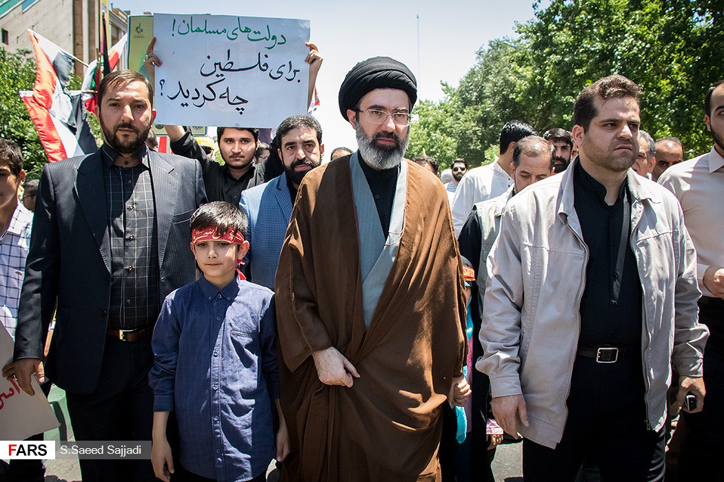 تصاویری از حضور فرزندان رهبر انقلاب در راهپیمایی روز قدس
