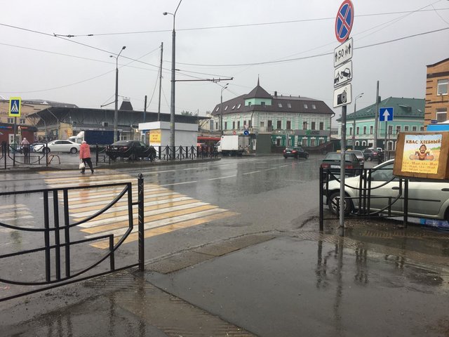 بارندگی شدید در کازان قبل از بازی ایران و اسپانیا