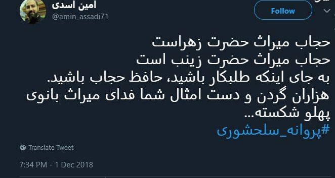 جنجال سخنان پروانه سلحشور؛ جنجال سخنان پروانه سلحشور؛