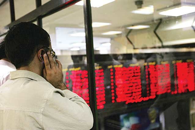 کاهش قیمت سهام در بورس تهران