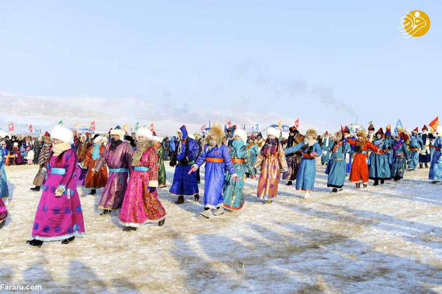 (تصاویر) از شترسواری تا رقص در جشنواره زمستانی مغول‌ها