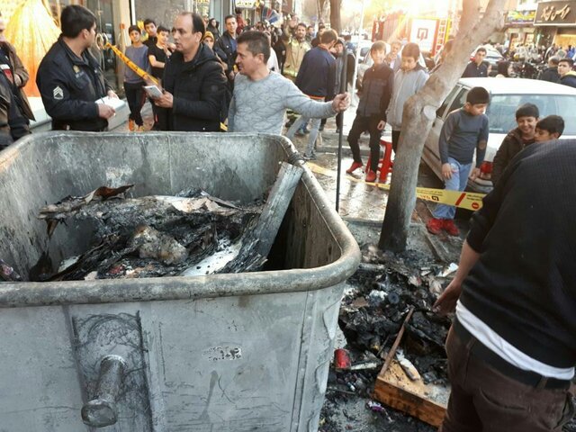 (تصاویر) انفجار بساط یک دستفروش مواد محترقه در تهران