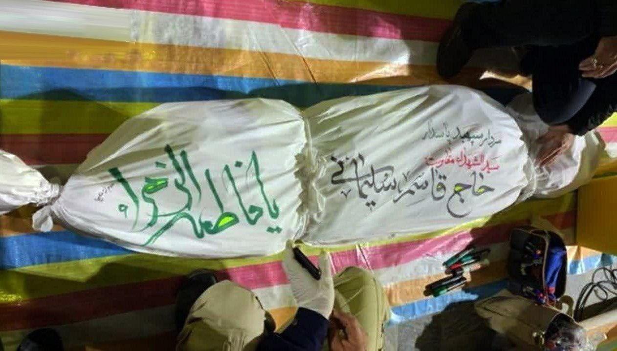 (عکس) نخستین تصویر از پیکر سپهبد شهید قاسم سلیمانی