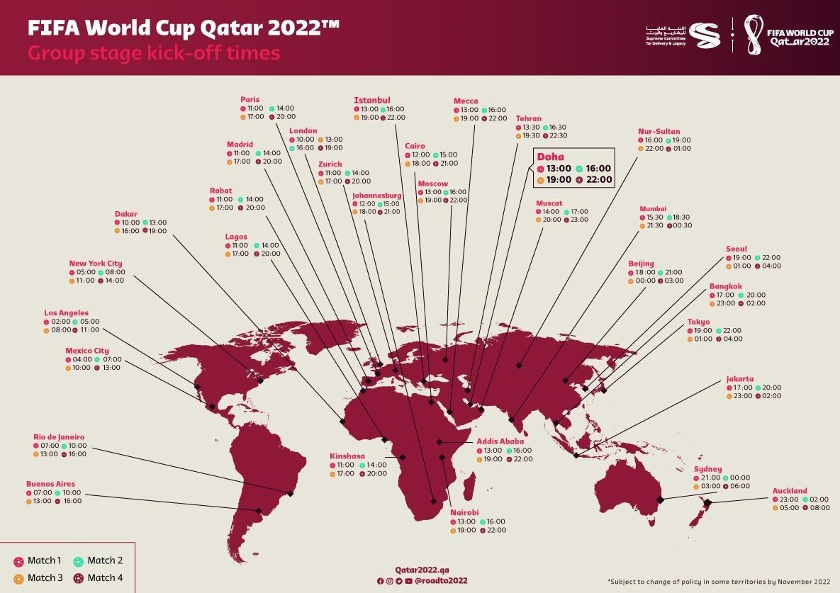 (عکس) برنامه کامل جام‌جهانی 2022 قطر