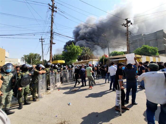 به آتش کشیدن دفتر حزب دموکرات کردستان در عراق