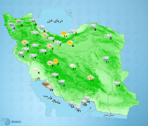 پیش‌بینی وضعیت آب و هوای تهران فردا یکشنبه ۲۷ دی ///۱۴۰۰