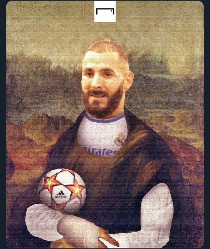 (عکس) کریم بنزما در لباس مونالیزا