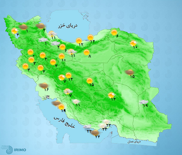 پیش‌بینی وضعیت آب و هوای تهران فردا یکشنبه ۱۵ اسفند ۱۴۰۰