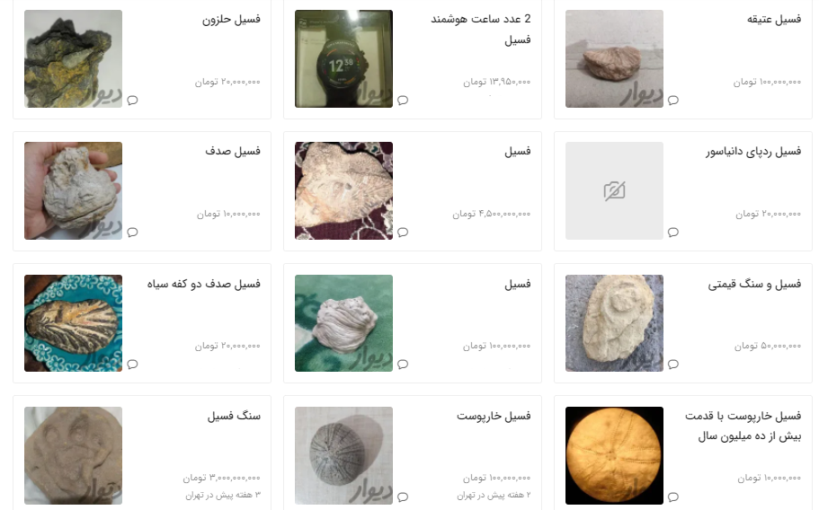 خرید و فروش فسیل با قیمت های کهکشانی!