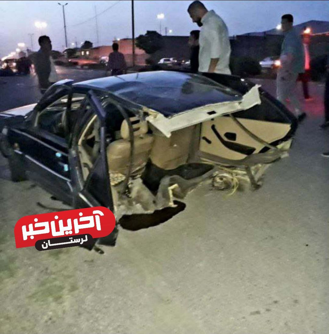 (تصویر) نصف شدن پژو بر اثر تصادف با پراید!