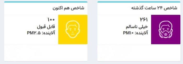 آلودگی تهران 