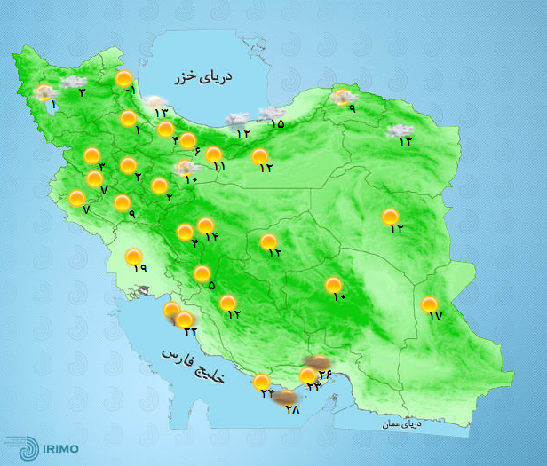 آب و هوای کشور