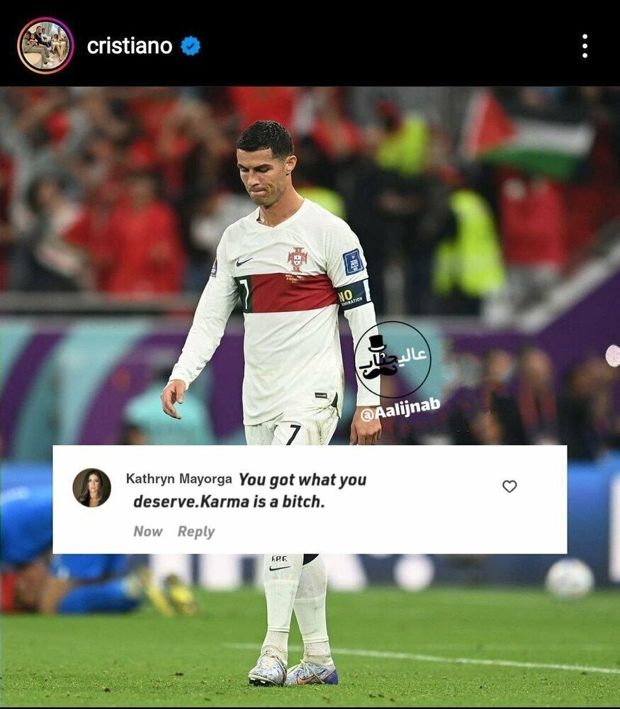 (عکس) کامنت جنجالی یک زن زیر پست رونالدو