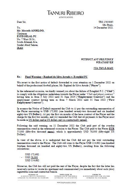 شوک برزیلی به استقلال در آستانه دربی شوک برزیلی به استقلال در آستانه دربی