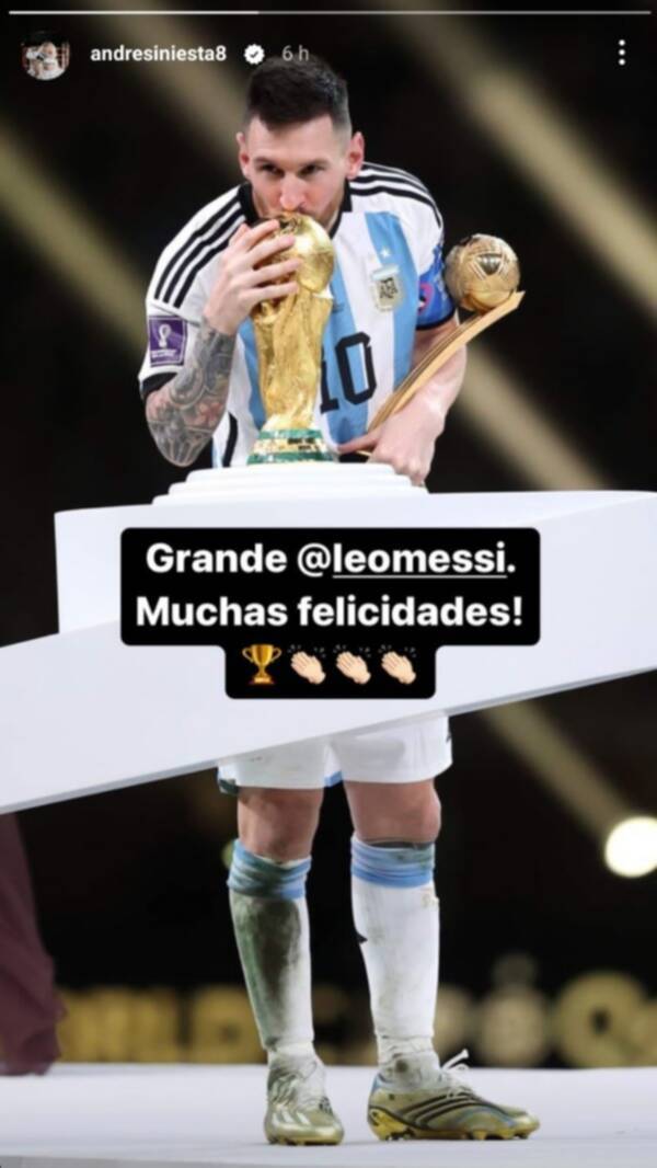 پیام اینیستا برای مسی بعد از قهرمانی در قطر
