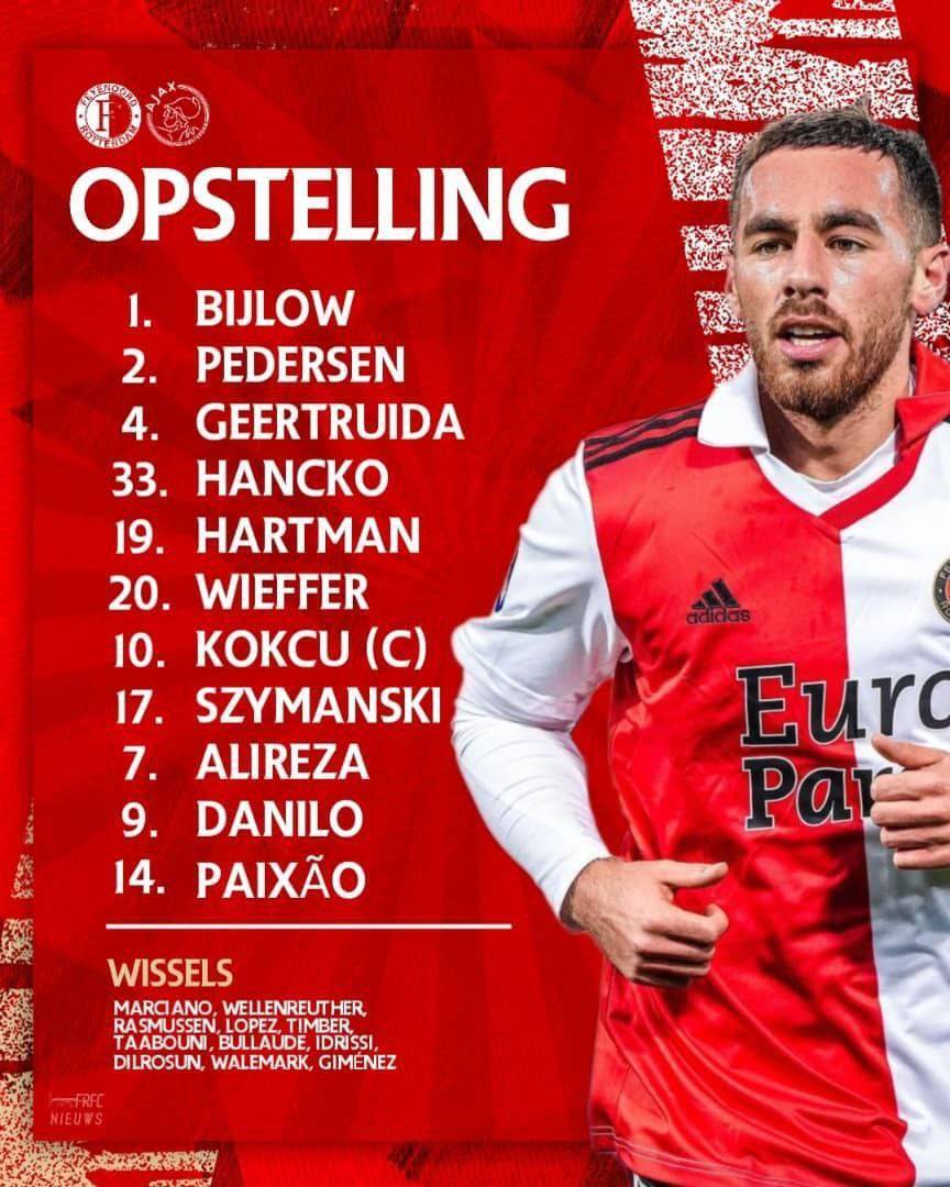 علیرضا جهانبخش در ترکیب فاینوردبرابر آژاکس