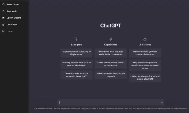ربات پاسخگوی ChatGPT