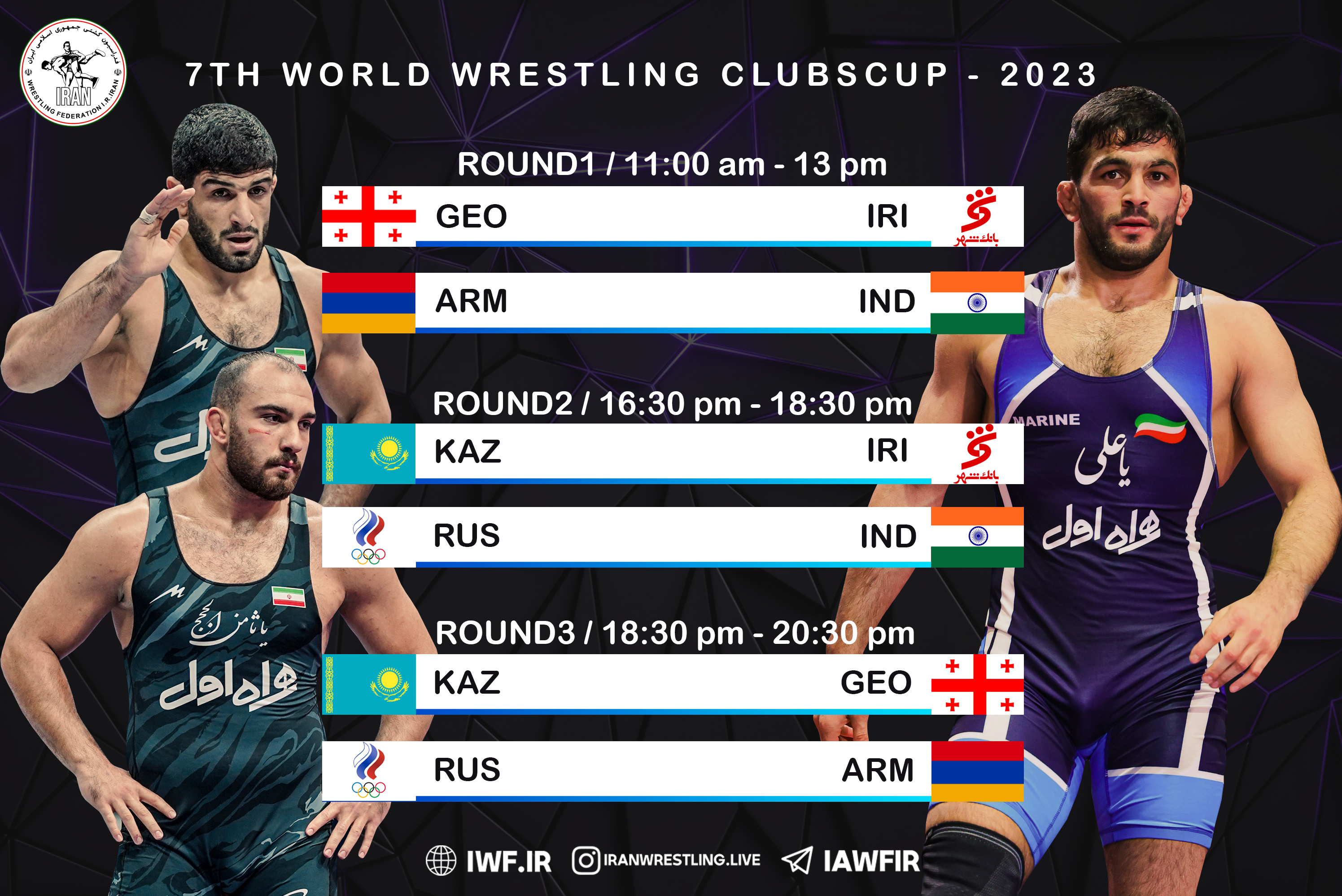 برنامه کشتی آزاد جام باشگاه های جهان مشخص شد