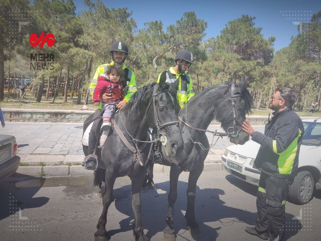 (تصاویر) حضور متفاوت یگان اسب سوار در تهران